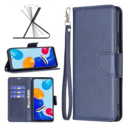 Kryty na mobil | Peňaženkové puzdro Retro Lambskin modré – Xiaomi Redmi Note 11 (4G) / 11S | Kryty na mobil