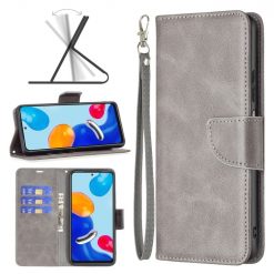 Peňaženkové puzdro Retro Lambskin sivé – Xiaomi Redmi Note 11 (4G) / 11S | Kryty na mobil Kryty na mobil | Peňaženkové puzdro Retro Lambskin sivé – Xiaomi Redmi Note 11 (4G) / 11S | Kryty na mobil