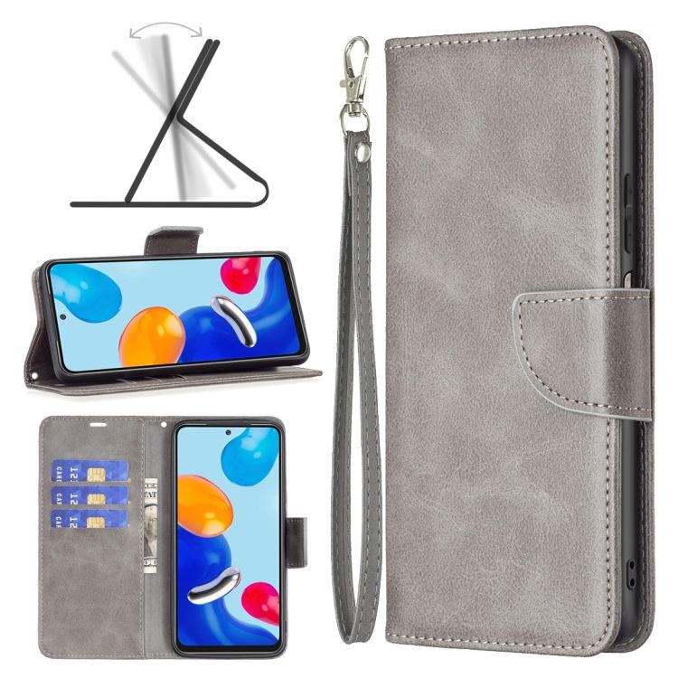 Peňaženkové puzdro Retro Lambskin sivé – Xiaomi Redmi Note 11 (4G) / 11S | Kryty na mobil Kryty na mobil | Peňaženkové puzdro Retro Lambskin sivé – Xiaomi Redmi Note 11 (4G) / 11S | Kryty na mobil