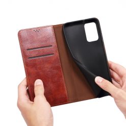 Kryty na mobil | Peňaženkové puzdro Wax case hnedé – Huawei Nova 9 SE | Kryty na mobil