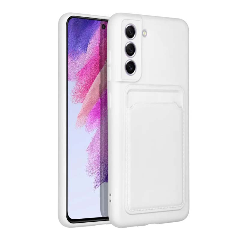 Zadný kryt Card Case biely – Samsung Galaxy S21 FE | Kryty na mobil Kryty na mobil | Zadný kryt Card Case biely – Samsung Galaxy S21 FE | Kryty na mobil