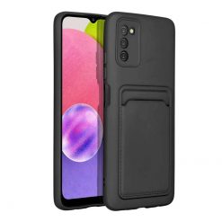 Kryty na mobil | Zadný kryt Card Case čierny – Samsung Galaxy A03s | Kryty na mobil