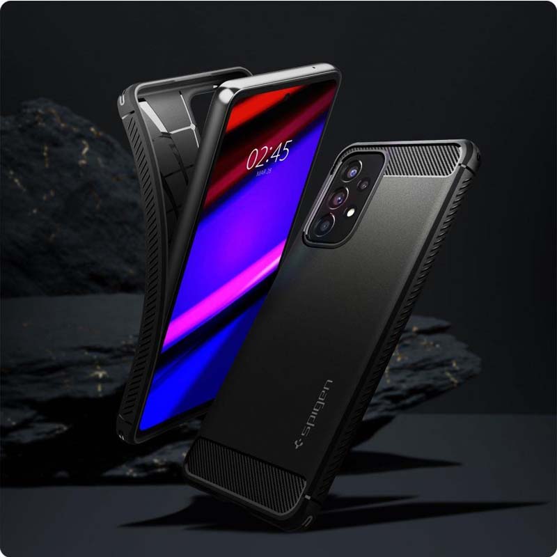 Zadný kryt Spigen Rugged Armor čierny – Samsung Galaxy A53 5G | Kryty na mobil Kryty na mobil | Zadný kryt Spigen Rugged Armor čierny – Samsung Galaxy A53 5G | Kryty na mobil