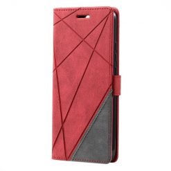 Kryty na mobil | Knižkové puzdro Rhombus červené – Xiaomi Redmi 10C | Kryty na mobil