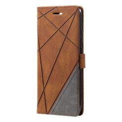 Kryty na mobil | Knižkové puzdro Rhombus hnedé – Xiaomi Redmi 10C | Kryty na mobil