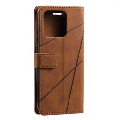 Kryty na mobil | Knižkové puzdro Rhombus hnedé – Xiaomi Redmi 10C | Kryty na mobil