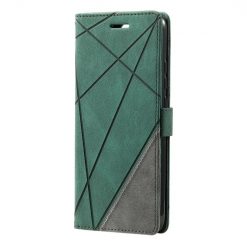 Kryty na mobil | Knižkové puzdro Rhombus zelené – Xiaomi Redmi 10C | Kryty na mobil