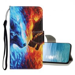 Knižkové puzdro Trendy Cross case Vlk v plameňoch – Xiaomi Redmi 10C | Kryty na mobil Kryty na mobil | Knižkové puzdro Trendy Cross case Vlk v plameňoch – Xiaomi Redmi 10C | Kryty na mobil