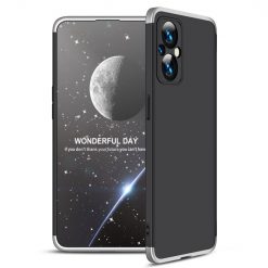 Kryty na mobil | Ochranný kryt 360 Protection čierno-strieborný – Oppo Reno7 Lite (Reno 7 Lite) | Kryty na mobil