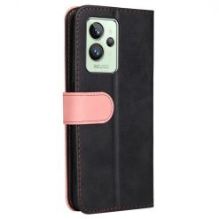 Kryty na mobil | Peňaženkové puzdro Stitching čierno-ružové – Realme GT 2 Pro | Kryty na mobil