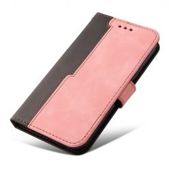 Peňaženkové puzdro Stitching čierno-ružové – Xiaomi Redmi 10C | Kryty na mobil Kryty na mobil | Peňaženkové puzdro Stitching čierno-ružové – Xiaomi Redmi 10C | Kryty na mobil