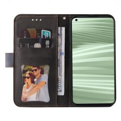 Kryty na mobil | Peňaženkové puzdro Stitching čierno-sivé – Realme GT 2 Pro | Kryty na mobil