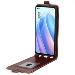 Vyklápacie puzdro Vertical flip case hnedé – Oppo Reno7 5G (Reno 7 5G) | Kryty na mobil Kryty na mobil | Vyklápacie puzdro Vertical flip case hnedé – Oppo Reno7 5G (Reno 7 5G) | Kryty na mobil