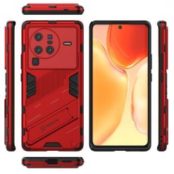 Kryty na mobil | Odolný Kryt Punk armor case červený – Vivo X80 Pro | Kryty na mobil