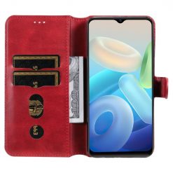 Kryty na mobil | Peňaženkové puzdro Classic Leather case červené – Vivo Y55 5G | Kryty na mobil