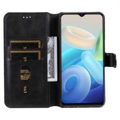 Kryty na mobil | Peňaženkové puzdro Classic Leather case čierne – Vivo Y55 5G | Kryty na mobil
