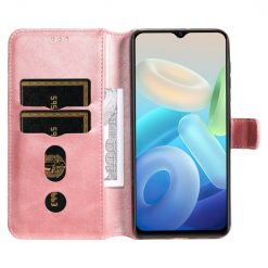 Kryty na mobil | Peňaženkové puzdro Classic Leather case ružové – Vivo Y55 5G | Kryty na mobil