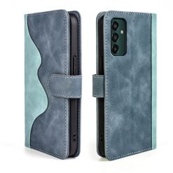 Kryty na mobil | Peňaženkové puzdro Dual Wavy Case modré – Samsung Galaxy M13 | Kryty na mobil