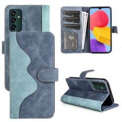 Kryty na mobil | Peňaženkové puzdro Dual Wavy Case modré – Samsung Galaxy M13 | Kryty na mobil