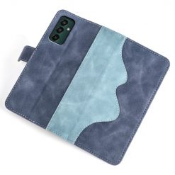 Kryty na mobil | Peňaženkové puzdro Dual Wavy Case modré – Samsung Galaxy M13 | Kryty na mobil