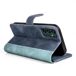 Kryty na mobil | Peňaženkové puzdro Dual Wavy Case modré – Samsung Galaxy M13 | Kryty na mobil