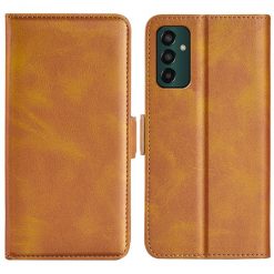 Kryty na mobil | Peňaženkové puzdro Magnetic fresh case hnedé – Samsung Galaxy M13 | Kryty na mobil