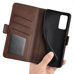 Kryty na mobil | Peňaženkové puzdro Magnetic fresh case tmavohnedé – Samsung Galaxy M13 | Kryty na mobil