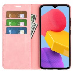 Kryty na mobil | Peňaženkové puzdro Posh magnetic case ružové – Samsung Galaxy M13 | Kryty na mobil