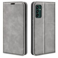 Kryty na mobil | Peňaženkové puzdro Posh magnetic case sivé – Samsung Galaxy M13 | Kryty na mobil