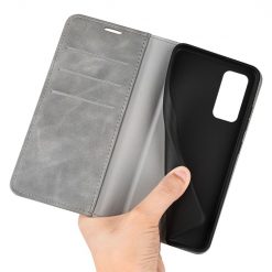 Kryty na mobil | Peňaženkové puzdro Posh magnetic case sivé – Samsung Galaxy M13 | Kryty na mobil