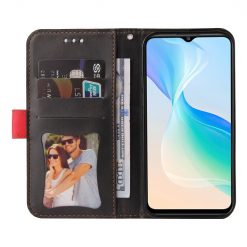 Peňaženkové puzdro Stitching čierno-červené – Vivo Y76 5G | Kryty na mobil Kryty na mobil | Peňaženkové puzdro Stitching čierno-červené – Vivo Y76 5G | Kryty na mobil