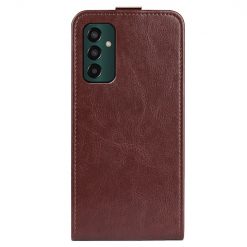 Kryty na mobil | Vyklápacie puzdro Vertical flip case hnedé – Samsung Galaxy M13 | Kryty na mobil