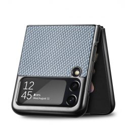 Kryty na mobil | Kryt Cross Pattern Slim modrý – Samsung Galaxy Z Flip 4 | Kryty na mobil