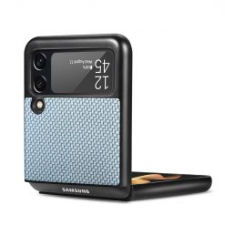 Kryty na mobil | Kryt Cross Pattern Slim modrý – Samsung Galaxy Z Flip 4 | Kryty na mobil
