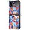 Kryty na mobil | Kryt Painting Ring case Zelená tapeta – Samsung Galaxy Z Flip 4 | Kryty na mobil
