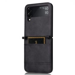 Kryty na mobil | Kryt Retro Leather čierny – Samsung Galaxy Z Flip 4 | Kryty na mobil