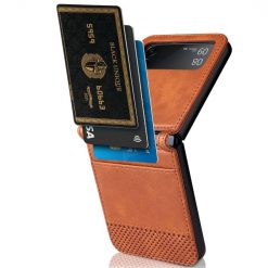 Kryt Retro Leather hnedý – Samsung Galaxy Z Flip 4 | Kryty na mobil Kryty na mobil | Kryt Retro Leather hnedý – Samsung Galaxy Z Flip 4 | Kryty na mobil