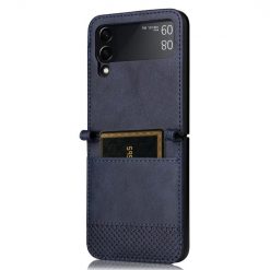 Kryty na mobil | Kryt Retro Leather modrý – Samsung Galaxy Z Flip 4 | Kryty na mobil