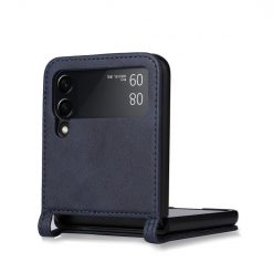 Kryty na mobil | Kryt Retro Leather modrý – Samsung Galaxy Z Flip 4 | Kryty na mobil