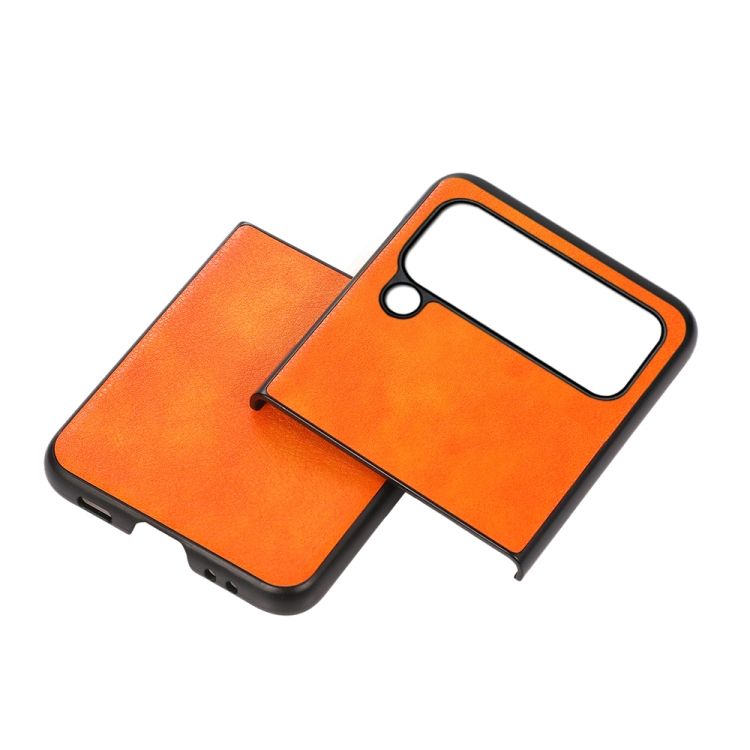 Kryt Shockproof Litchi Texture oranžový – Samsung Galaxy Z Flip 4 | Kryty na mobil Kryty na mobil | Kryt Shockproof Litchi Texture oranžový – Samsung Galaxy Z Flip 4 | Kryty na mobil