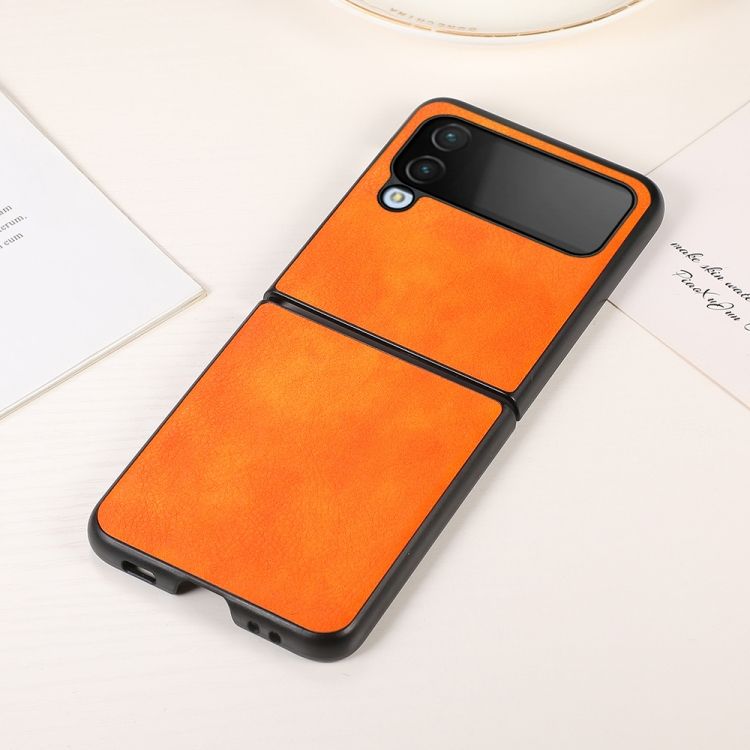 Kryt Shockproof Litchi Texture oranžový – Samsung Galaxy Z Flip 4 | Kryty na mobil Kryty na mobil | Kryt Shockproof Litchi Texture oranžový – Samsung Galaxy Z Flip 4 | Kryty na mobil