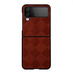 Kryty na mobil | Kryt Weave Case hnedý – Samsung Galaxy Z Flip 4 | Kryty na mobil