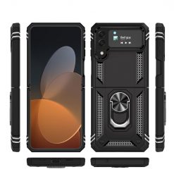 Kryty na mobil | Odolný Kryt Ring Armor case čierny – Samsung Galaxy Z Flip 4 | Kryty na mobil