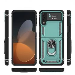 Kryty na mobil | Odolný Kryt Ring Armor case zelený – Samsung Galaxy Z Flip 4 | Kryty na mobil
