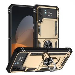 Kryty na mobil | Odolný Kryt Ring Armor case zlatý – Samsung Galaxy Z Flip 4 | Kryty na mobil