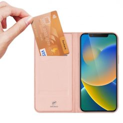 Kryty na mobil | Peňaženkové puzdro Dux Ducis Skin Pro ružové – Apple iPhone 14 | Kryty na mobil