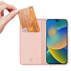 Kryty na mobil | Peňaženkové puzdro Dux Ducis Skin Pro ružové – Apple iPhone 14 Pro | Kryty na mobil