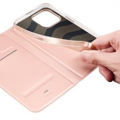Kryty na mobil | Peňaženkové puzdro Dux Ducis Skin Pro ružové – Apple iPhone 14 Pro | Kryty na mobil