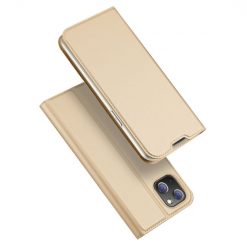 Kryty na mobil | Peňaženkové puzdro Dux Ducis Skin Pro zlaté – Apple iPhone 14 Plus | Kryty na mobil