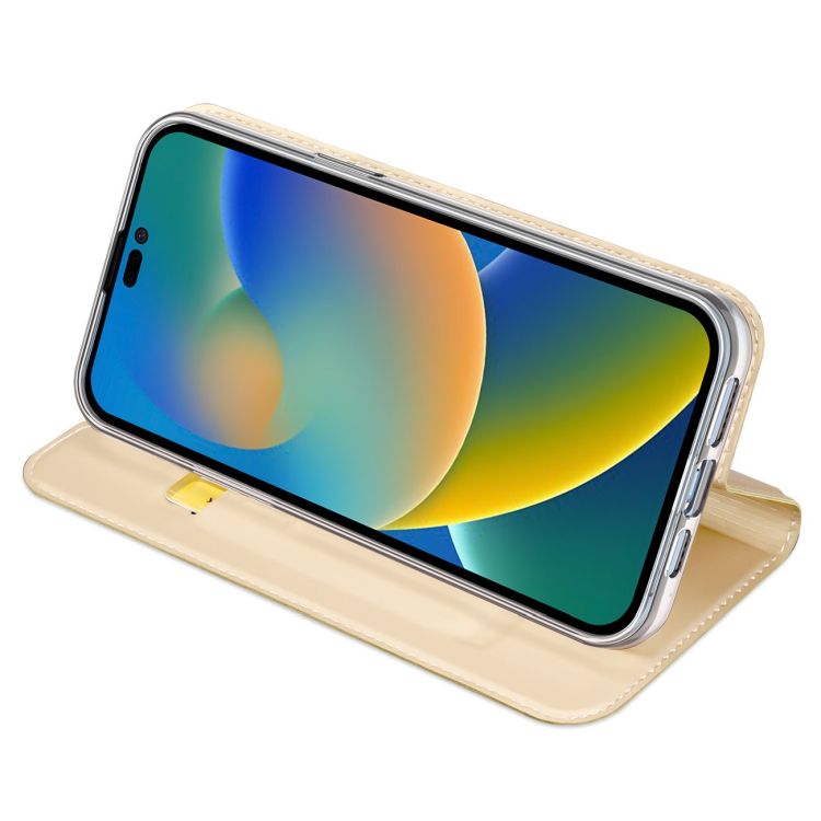 Peňaženkové puzdro Dux Ducis Skin Pro zlaté – Apple iPhone 14 Pro Max | Kryty na mobil Kryty na mobil | Peňaženkové puzdro Dux Ducis Skin Pro zlaté – Apple iPhone 14 Pro Max | Kryty na mobil